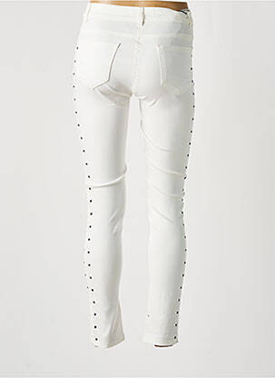 Jeans skinny taille haute taille haute blanc LAUREN VIDAL femme