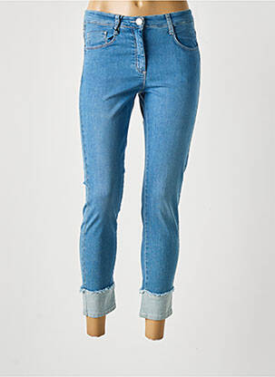 Jeans coupe slim stretch taille haute bleu EAST DRIVE femme