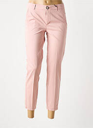 Pantalon 7/8 taille à pinces taille basse rose STREET ONE femme