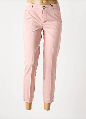 Pantalon 7/8 tissage popeline taille basse rose STREET ONE femme