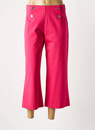 Pantacourt stretch taille normale rose EAST DRIVE femme
