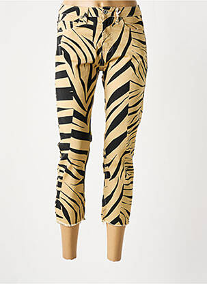 Pantacourt stretch taille basse beige PLEASE femme