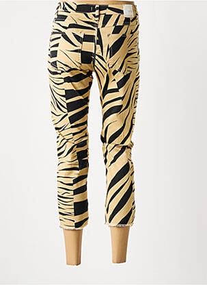 Pantacourt stretch taille basse beige PLEASE femme