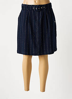 Jupe mi-longue taille à pinces bleu LE PETIT BAIGNEUR femme