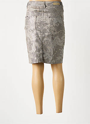 Jupe mi-longue coupe droite gris FRED SABATIER femme