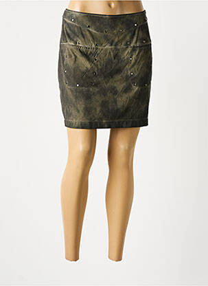 Jupe courte poches vert LAUREN VIDAL femme