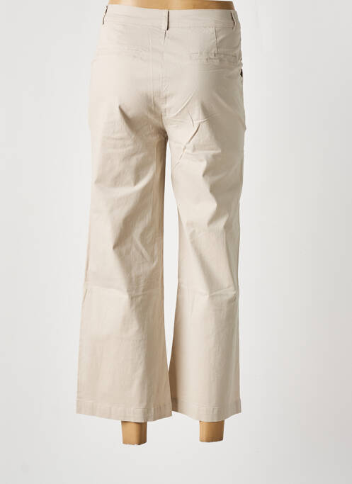 Pantalon 7/8 taille haute taille haute beige SARAH JOHN femme