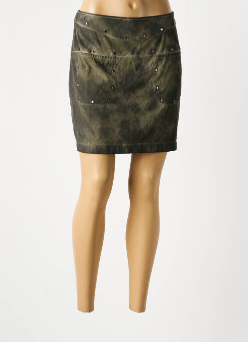 Jupe courte poches vert LAUREN VIDAL femme