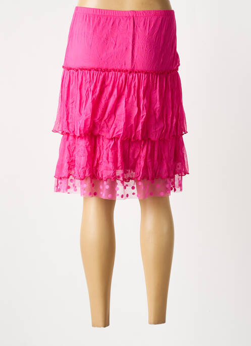 Jupe mi-longue rose PAUSE CAFE pour femme