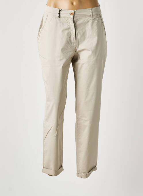 Pantalon 7/8 beige EAST DRIVE pour femme