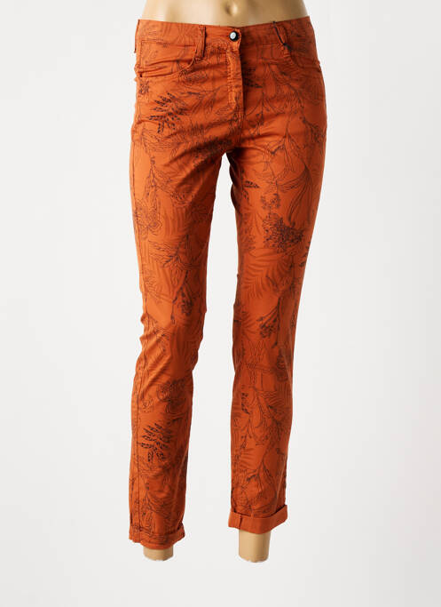 Pantalon slim orange EAST DRIVE pour femme