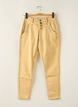 Pantalon 7/8 taille haute taille haute jaune CREAM femme