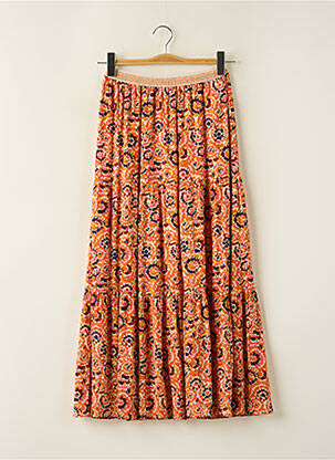 Jupe longue imprimé fantaisie orange LOLA ESPELETA femme