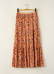 Jupe longue tissage crêpe orange LOLA ESPELETA femme