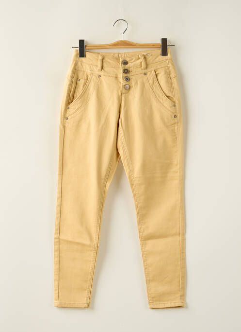 Pantalon 7/8 taille haute taille haute jaune CREAM femme