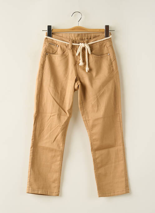 Pantacourt stretch taille normale beige CREAM femme