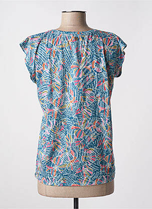 Top imprimé fantaisie manches courtes bleu LOLA ESPELETA femme