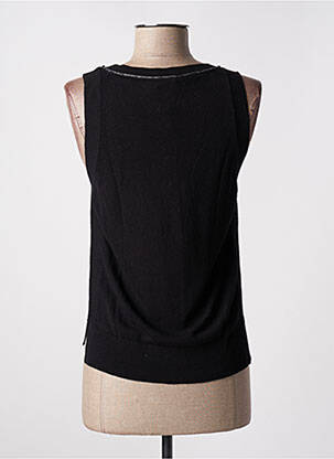 Pull col rond sans manche noir EVA KAYAN femme