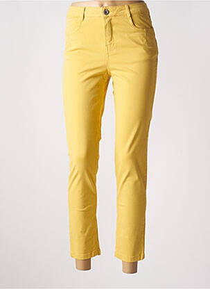 Pantalon 7/8 stretch taille normale jaune LOLA ESPELETA femme