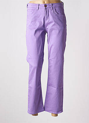 Pantalon 7/8 stretch taille normale violet CREAM femme