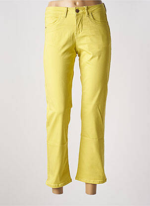 Pantalon 7/8 stretch taille normale jaune CREAM femme