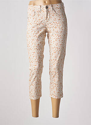Pantacourt stretch taille normale beige CREAM femme