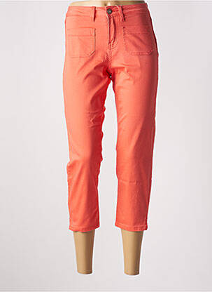 Pantacourt coupe droite taille normale orange CREAM femme