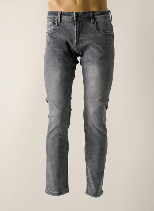 Jeans coupe slim gris TRUE RISE pour homme