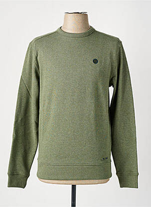 Sweat-shirt broderie manches longues vert BILLYBELT homme