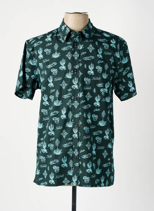 Chemise manches courtes imprimé fantaisie vert RAGWEAR homme
