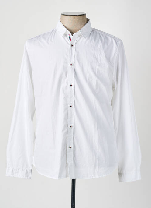 Chemise manches longues blanc LE TEMPS DES CERISES pour homme