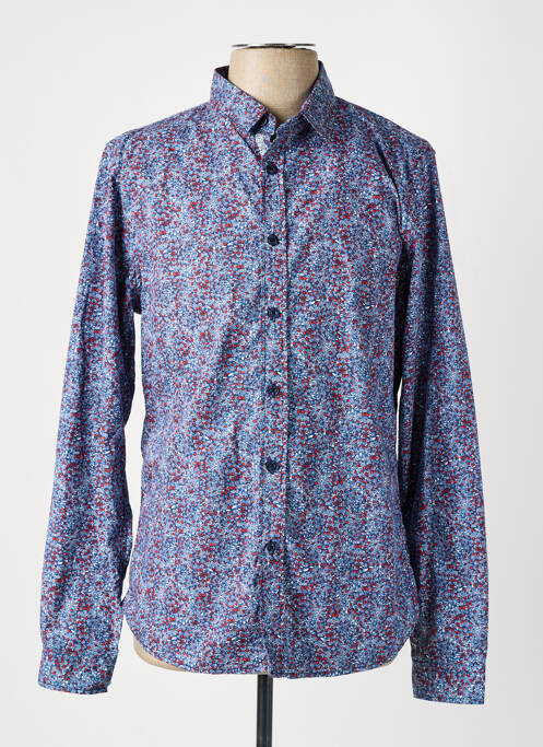 Chemise manches longues bleu LE TEMPS DES CERISES pour homme