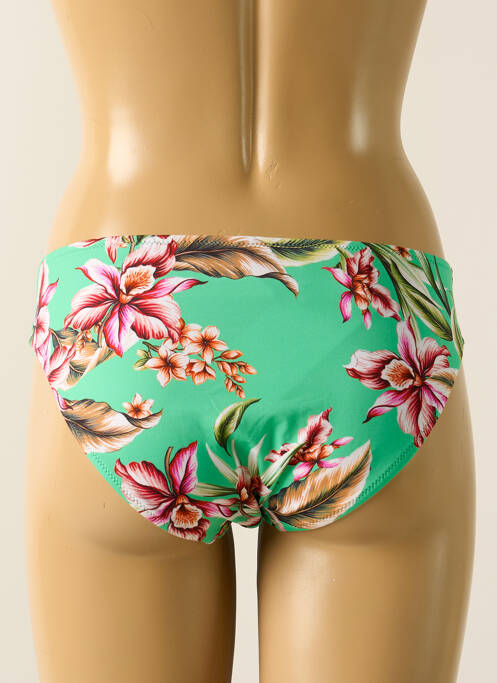 Bas de maillot de bain imprimé fantaisie culotte vert LIDEA femme