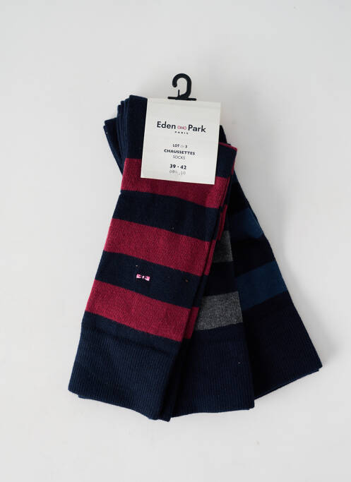 Chaussettes bleu EDEN PARK pour homme