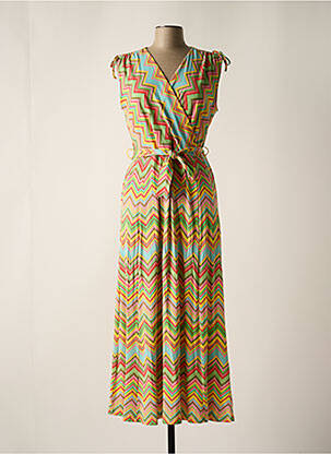Robe longue coupe évasée sans manche jaune BETTY BARCLAY femme