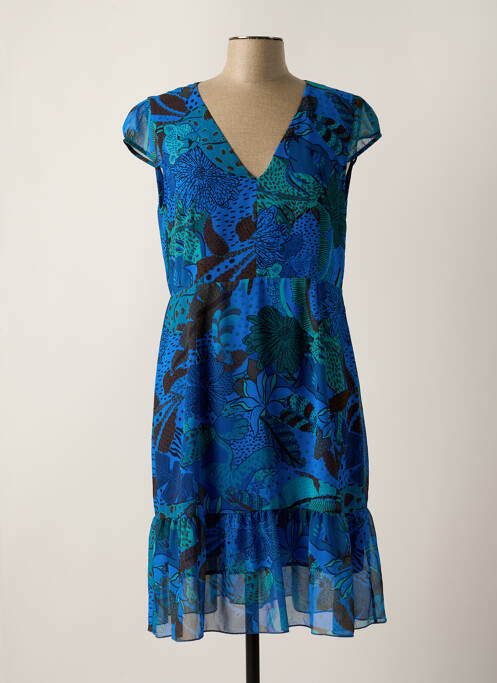 Robe mi-longue bleu EVA KAYAN pour femme