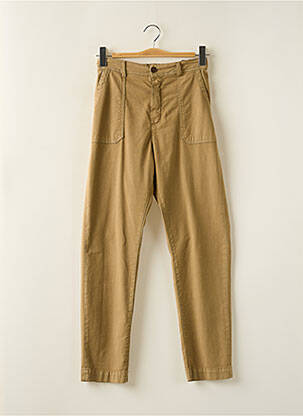 Pantalon slim taille haute taille haute beige HOD femme