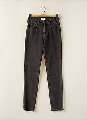 Jeans coupe slim stretch taille haute gris FIVE femme