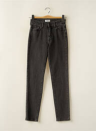 Jeans coupe slim stretch taille haute gris FIVE femme