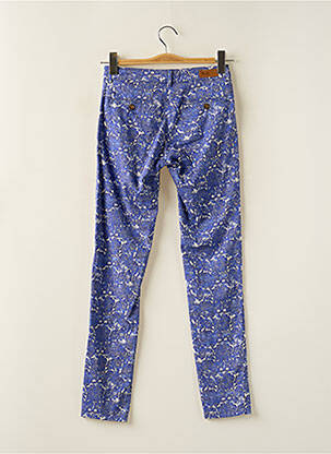 Pantalon chino tissage popeline taille normale bleu HOD femme
