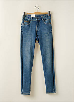 Jeans coupe slim stretch taille haute bleu PARA MI femme