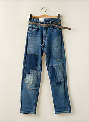 Jeans coupe droite taille haute taille haute bleu PARA MI femme