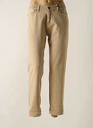 Jeans coupe droite stretch taille normale beige FIVE femme