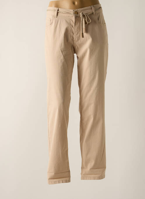 Pantalon droit beige PARA MI pour femme