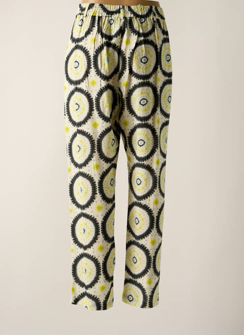 Pantalon droit beige STORIATIPIC pour femme