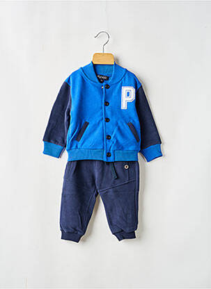 Ensemble pantalon taille élastique bleu PLEASE garcon