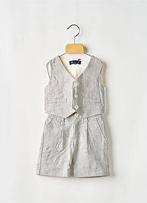 Ensemble pantalon coupe droite gris PLEASE garcon