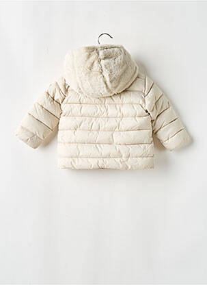 Doudoune poches a capuche beige PLEASE fille