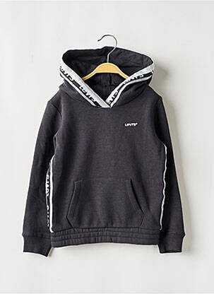 Sweat-shirt à capuche poches manches longues noir LEVI'S fille