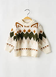 Pull coupe droite manches longues beige PLEASE garcon